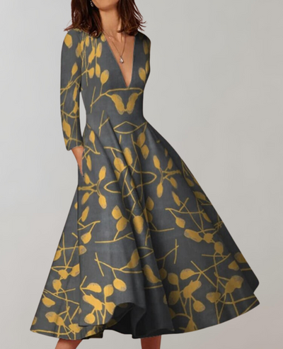 Aisha - Fließendes Saum-Maxikleid für Damen in der Freizeit