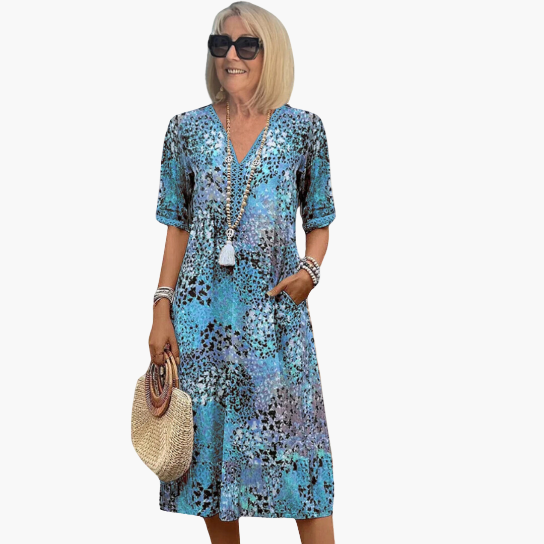 Maja | Blumenkleid, das deinen Bauch mühelos kaschiert