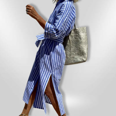 Amanda - Schickes gestreiftes Hemdkleid