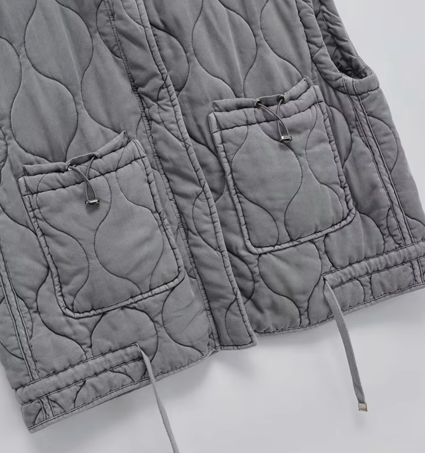 Damen-Weste aus Baumwolle mit Stehkragen – ärmellos