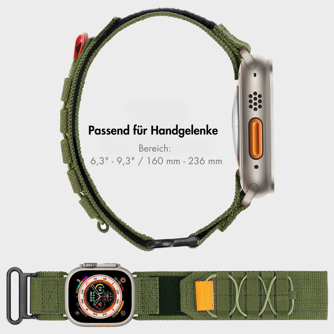 Robustes Nylon-Klettband – Kompatibel mit Apple Watch