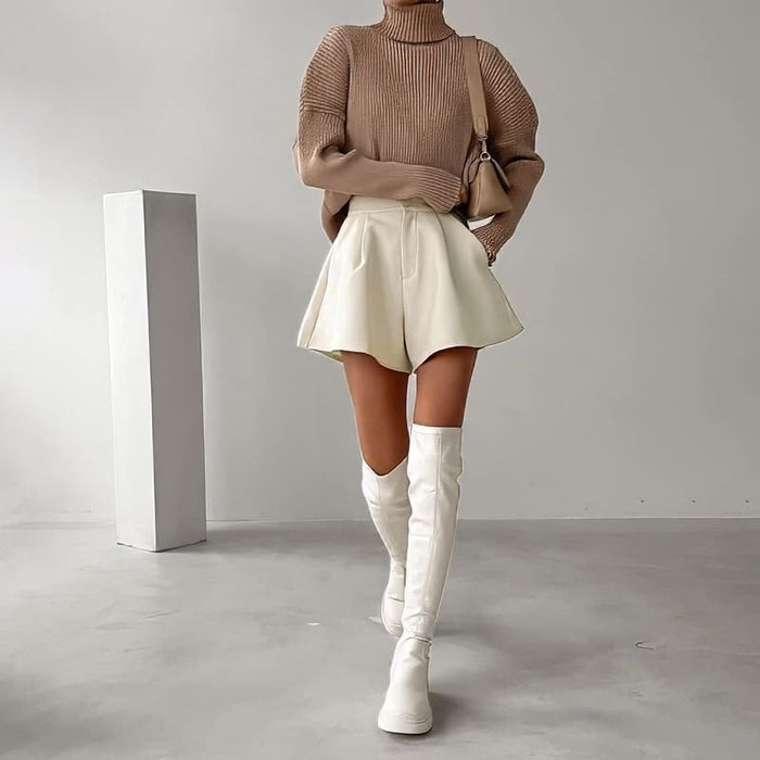 Eleganter Ausgestellter Kurze Hosen