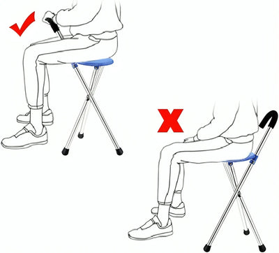 CrutchSeat™ | 2-in-1 Gehstock und faltbarer Sitz