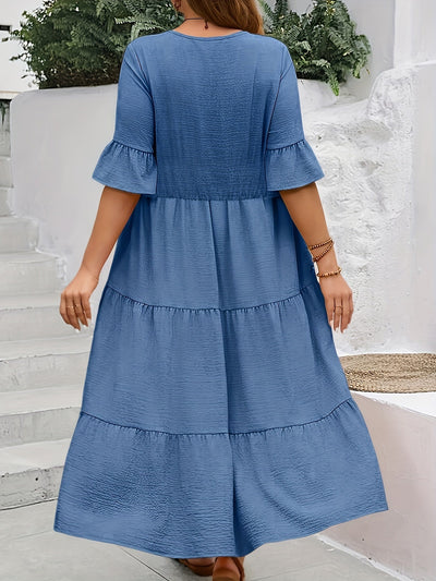 Elisa | Plus Size V-Ausschnitt-Kleid