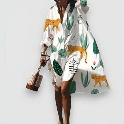 Kleid mit Print | Lockerer Schnitt | Sommerlicher Flair