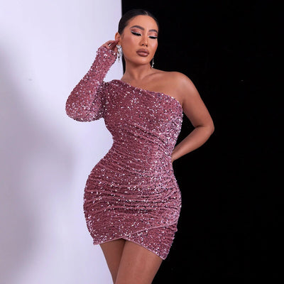 Serenza™ | Funkelndes Ein-Schulter-Kleid für besondere Anlässe