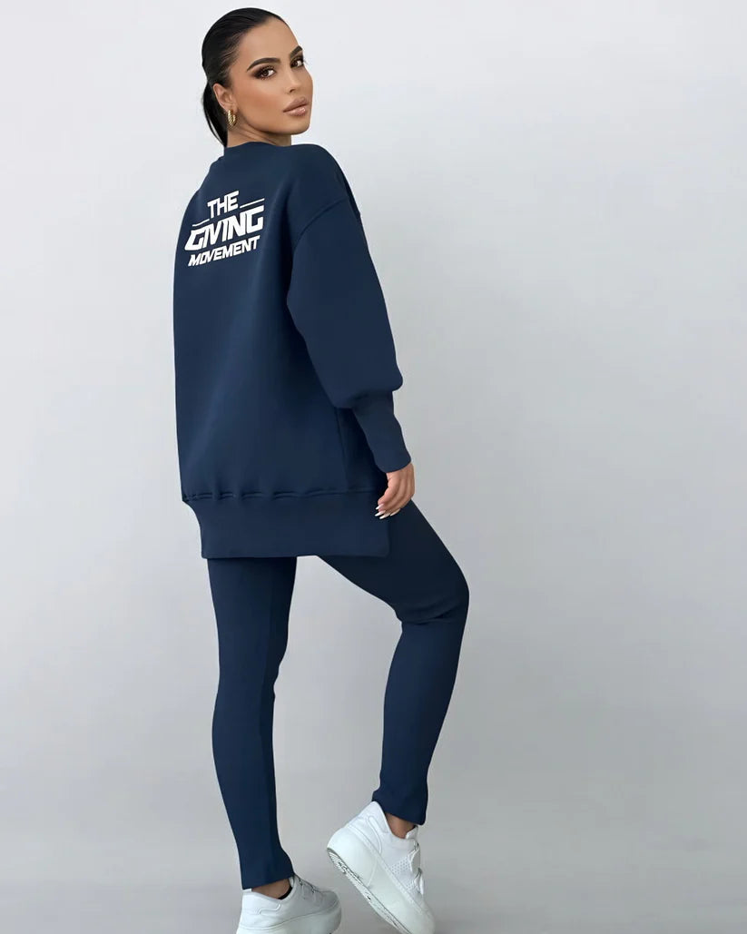 Zweiteiler mit Oversize-Sweatshirt | Schmale Hose | Urbaner Streetstyle
