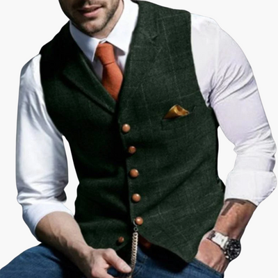 Klassische karierte Weste - Stilvoll für Herren mit schmaler Passform