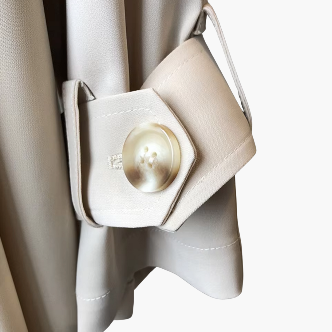 Damen Trenchcoat mit Reverskragen und Doppelknopfverschluss