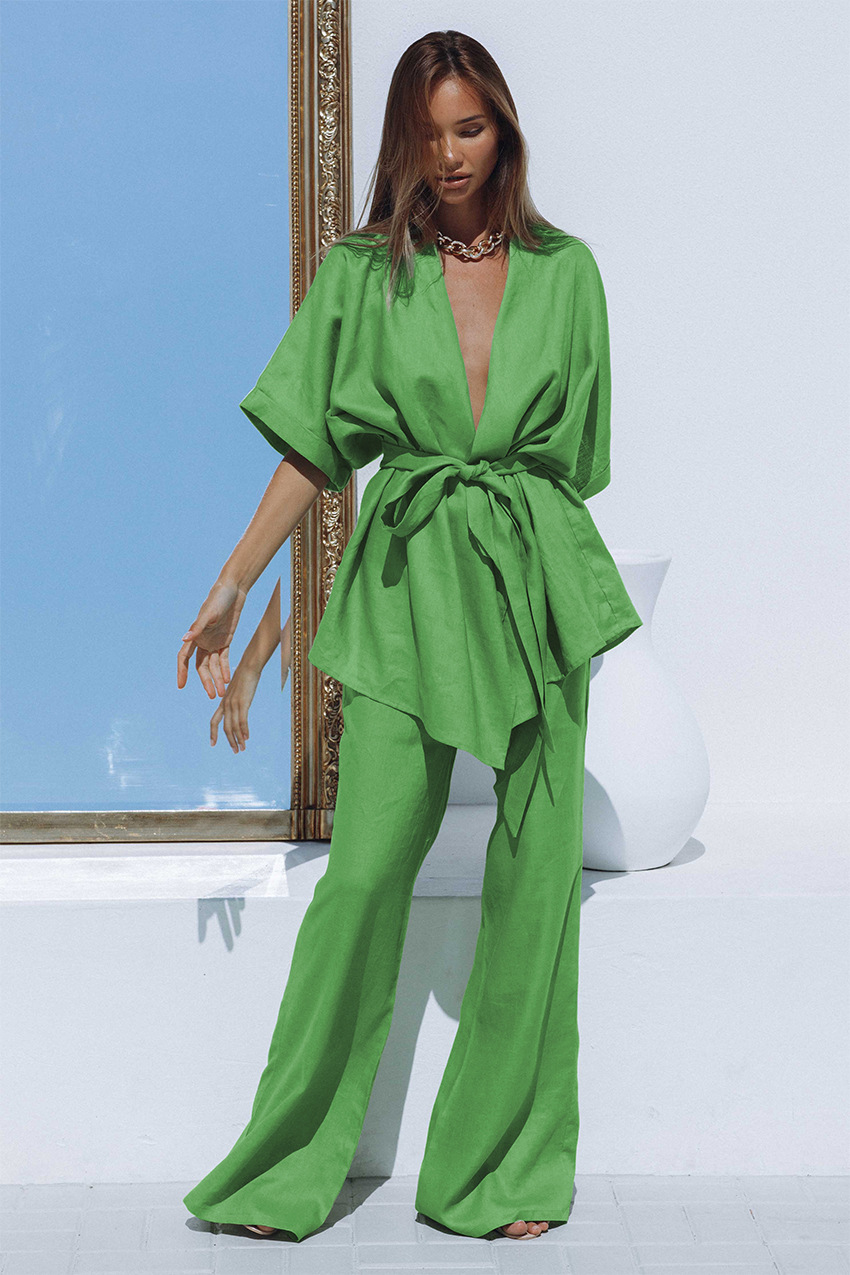 Jolana - stylisches sommer set aus leinen