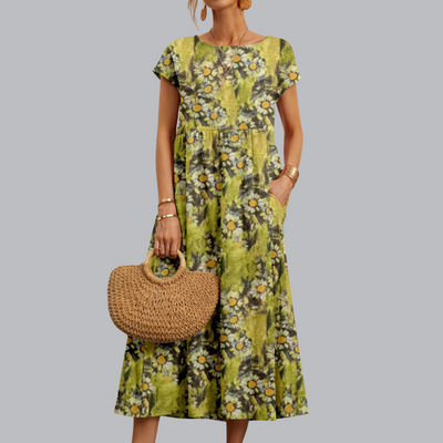 Brunhild™ | Schickes Floral Kleid