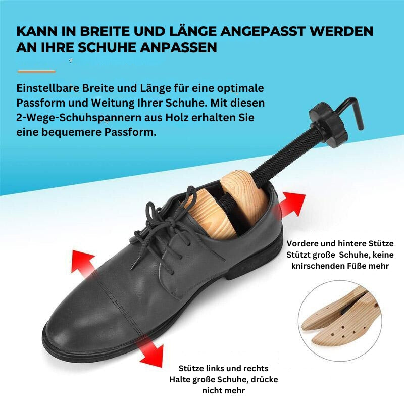 TimberStride™ | Hölzerne Werkzeuge für breite Schuhe