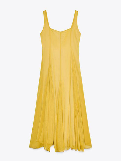 Solmaz – Lässiges Langes Kleid Mit Trägern