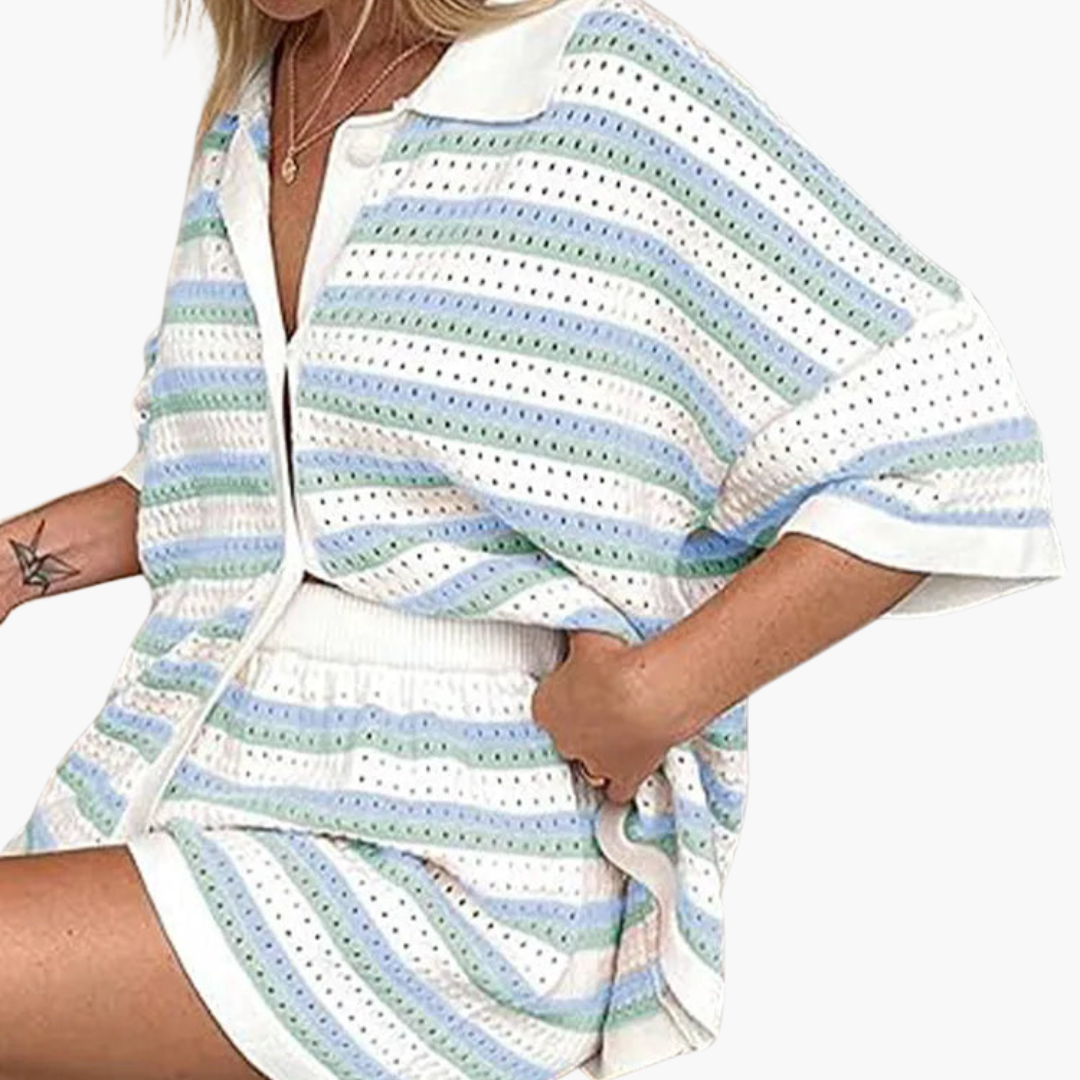 Crochet 2-Piece Set für Frauen - Stylish Sommer-Outfit