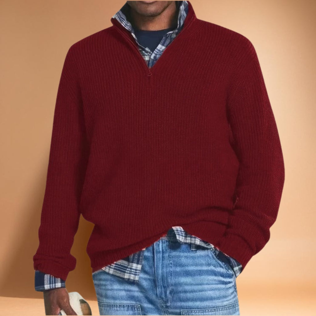 Hugo | Gestrickter Pullover mit Reißverschluss