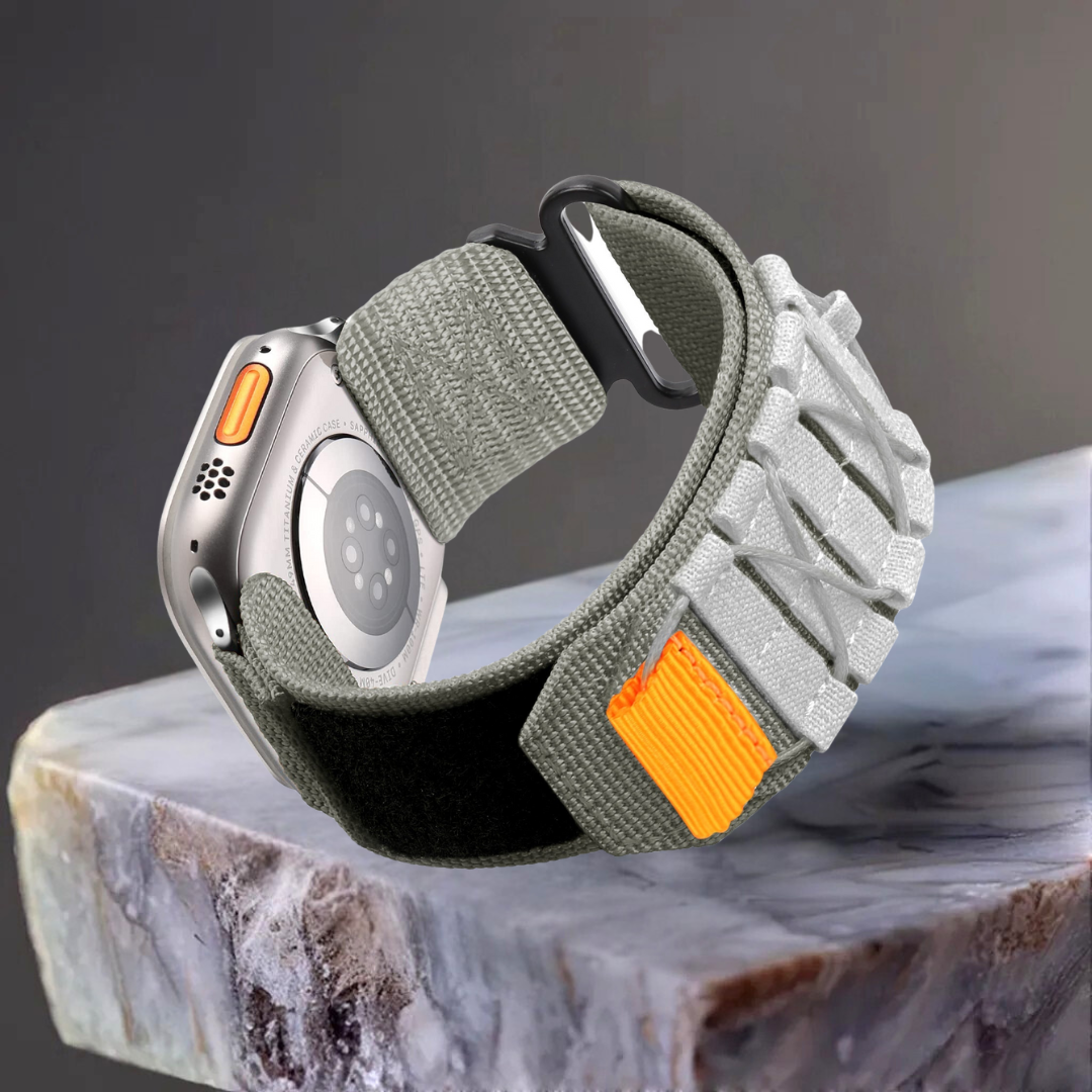 Robustes Nylon-Klettband – Kompatibel mit Apple Watch