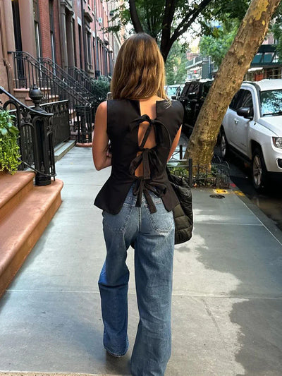 Ärmelloses Top | Verspielte Schleifen | Modern & Elegant