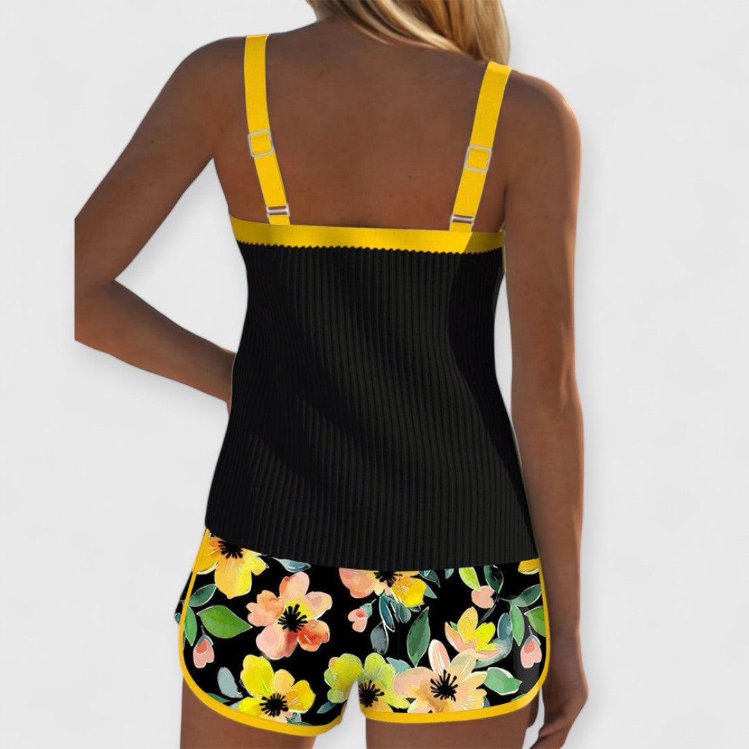 Isabelle | Bequemer Tankini mit Blumenmuster