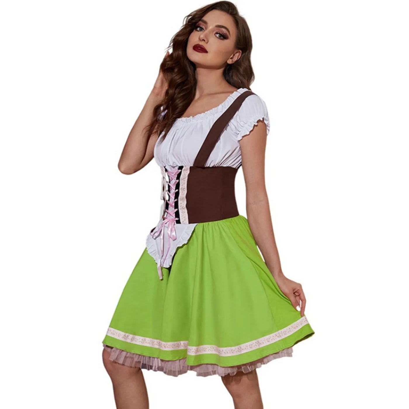 Damen Klassisches Deutsches Oktoberfest Dirndl Kleid