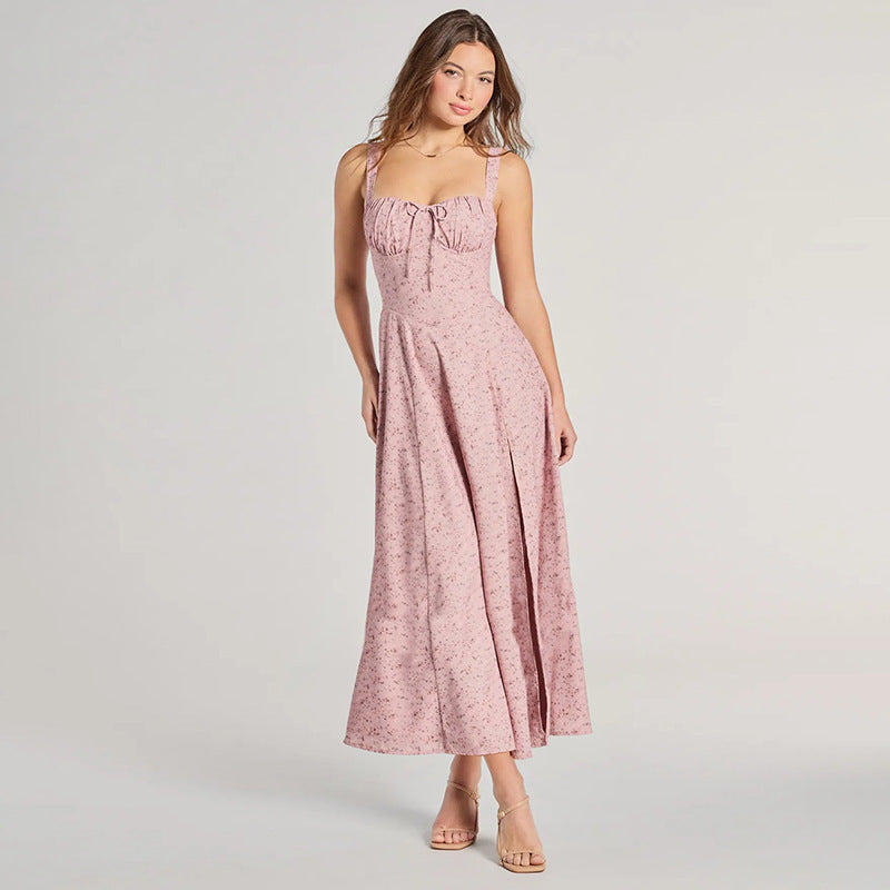 Freya | Langes Blumenkleid mit Trägern