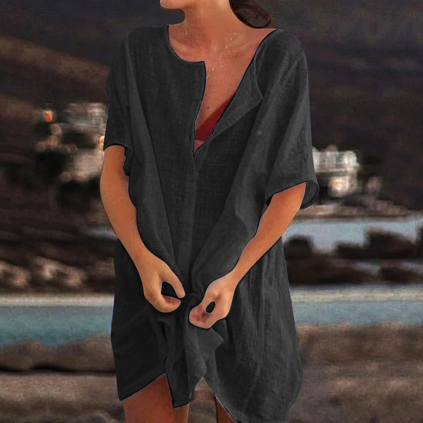 NEPOS™ | Leinenhemd aus Baumwolle