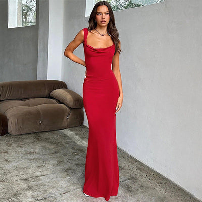 Abendkleid mit Rückenausschnitt | Figurbetont | Eleganter Minimalismus
