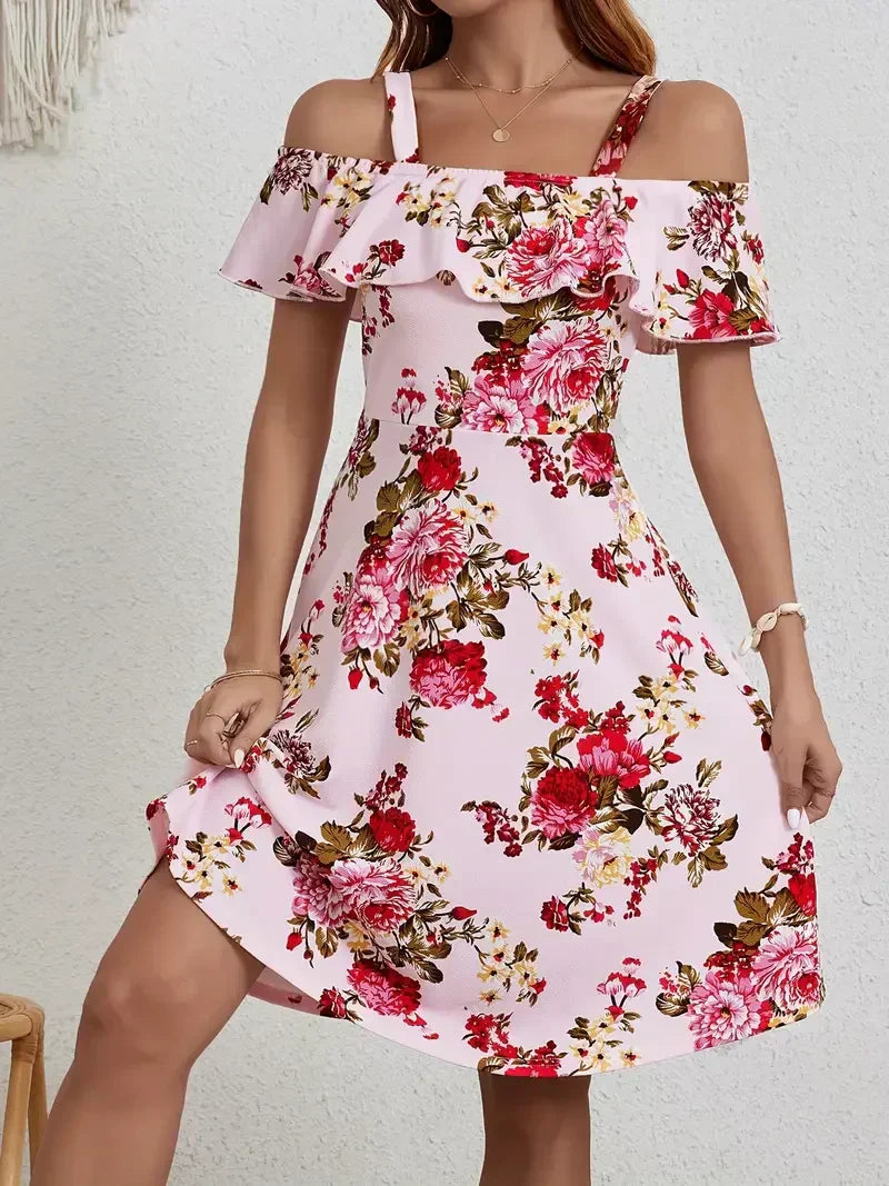 Carol - Bezauberndes Blumen Carmenkleid