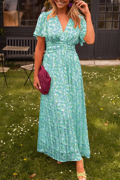 Sommerliches Maxikleid für Damen – Blumendruck & Fließender Schnitt
