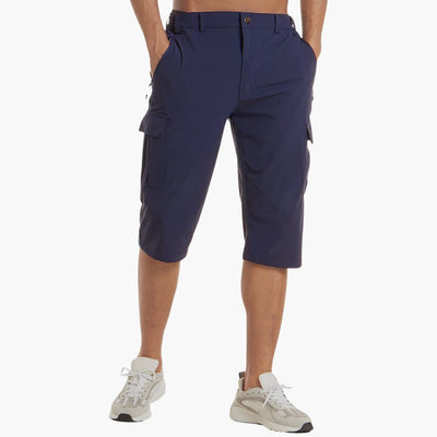 Herren Sommer Cargoshorts mit Stretchstoff und Reißverschlusstaschen