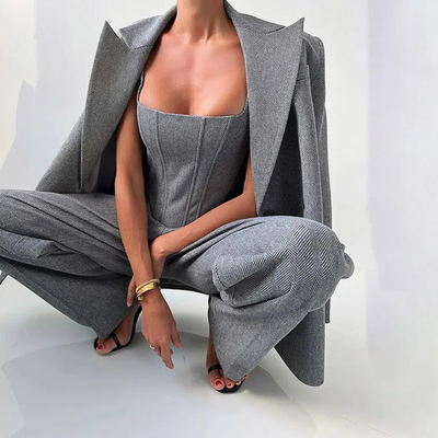 Agata | Dreiteiliges Set mit Doppeljacke