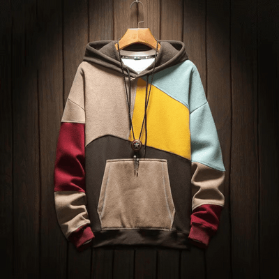 Arlo - Oversized patchwork-hoodie
