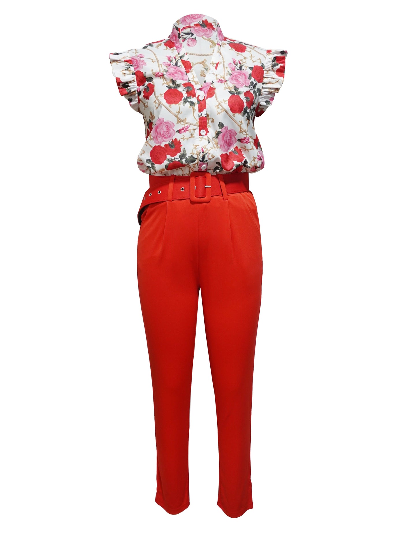 FloraBelle™ | Das Elegante Zweiteilige Set mit Volantärmeln