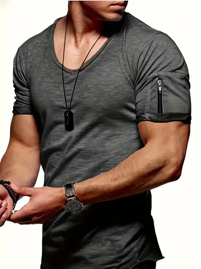 Faustino | Locker geschnittenes V-Ausschnitt Herren T Shirt
