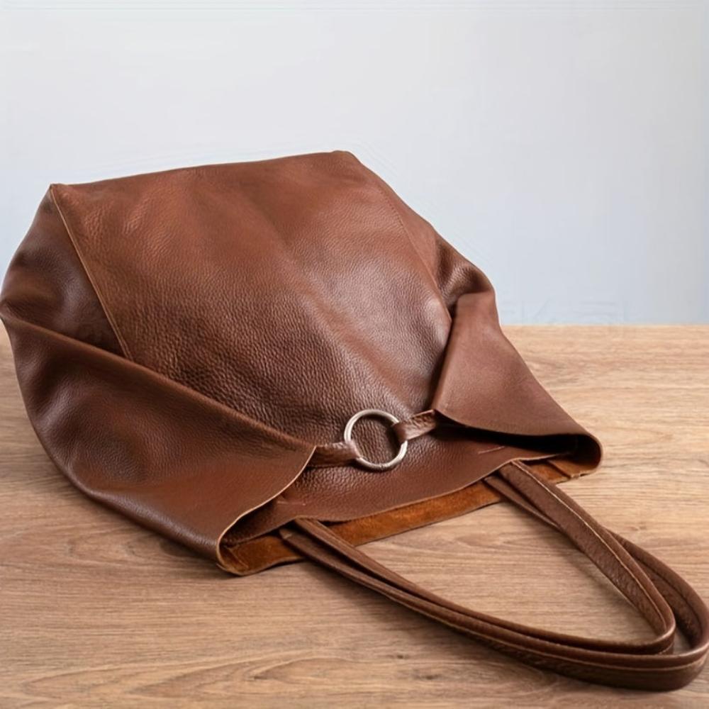Shopper-Tasche mit Kosmetiktasche | Kunstleder | Minimalistisches Design