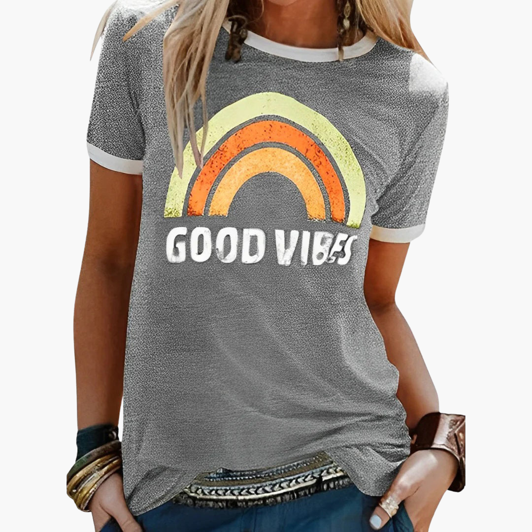 Good Vibes Grafik-T-Shirt - für Frauen im Casual-Stil