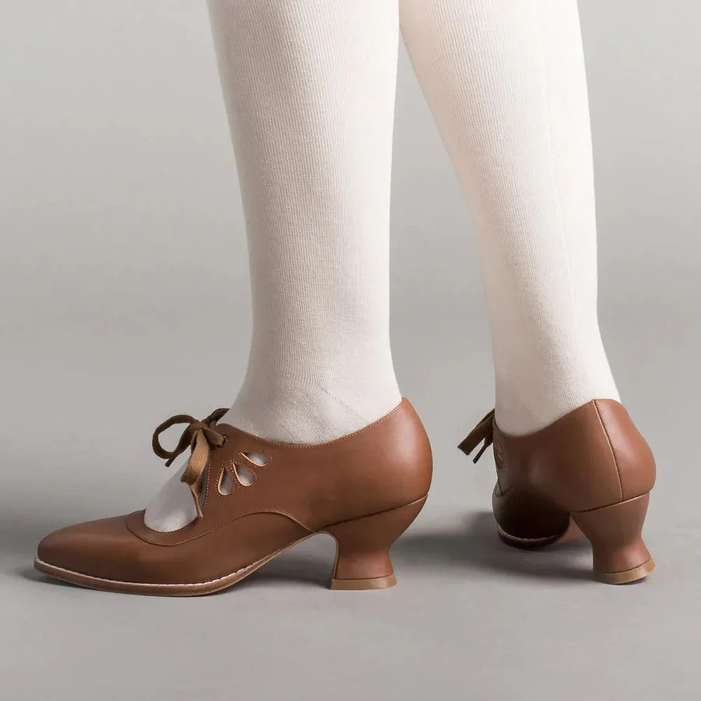 Dellia - Elegante Damen-Retro-Schuhe Niedriger Absatz