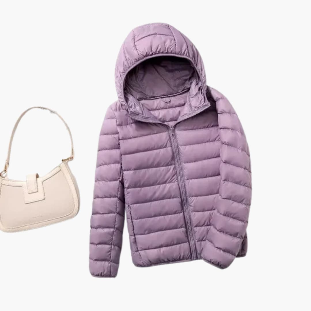 Ultraleichte Daunenjacke mit Kapuze für Damen