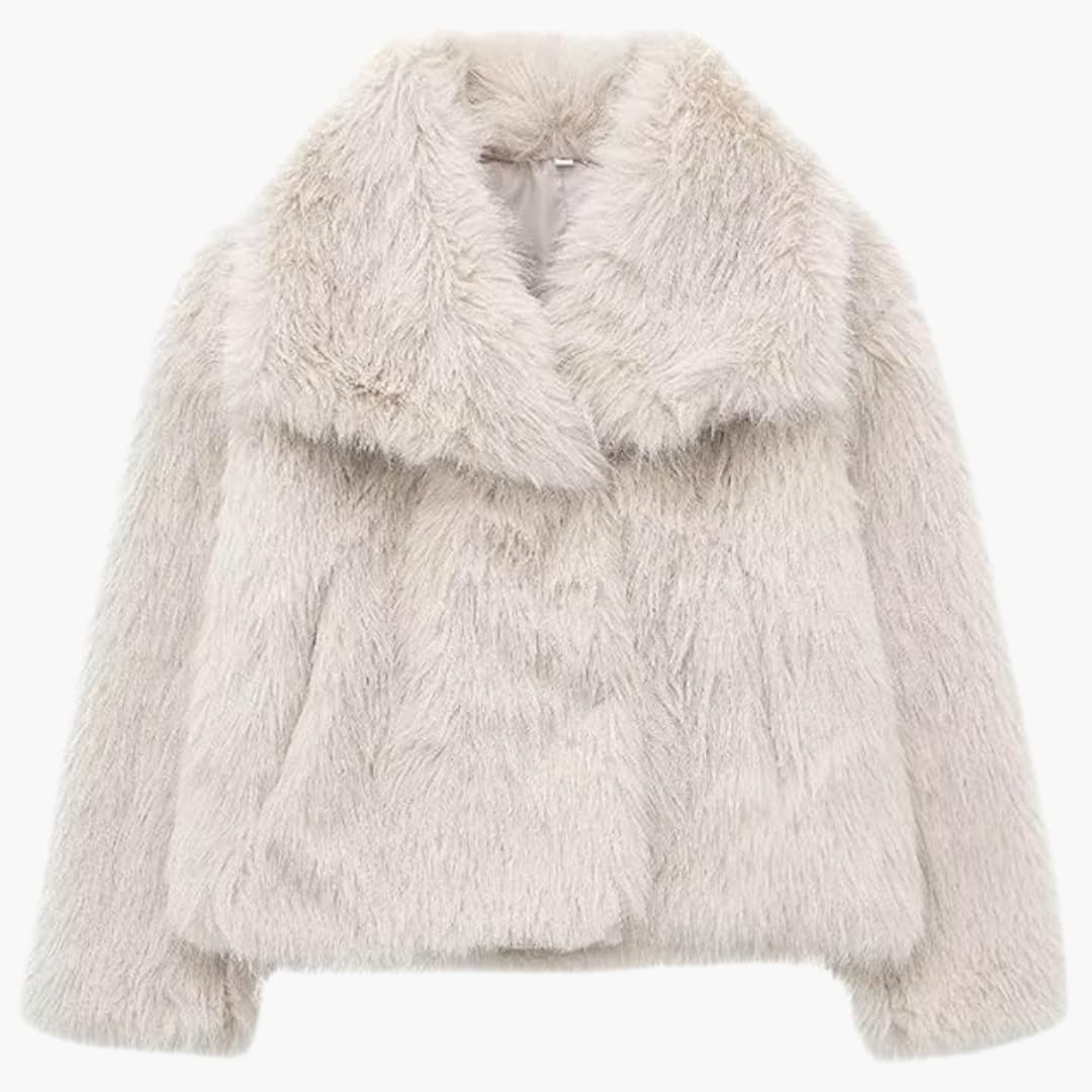 Mara | Flauschiger Mantel für Damen