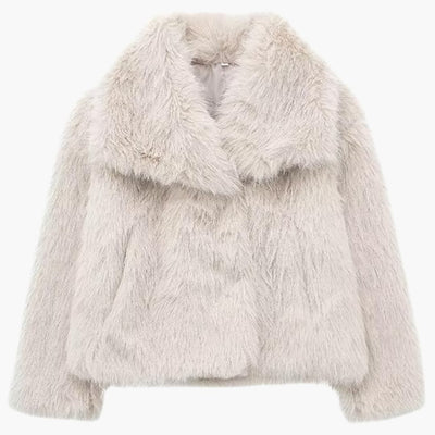 Mara | Flauschiger Mantel für Damen