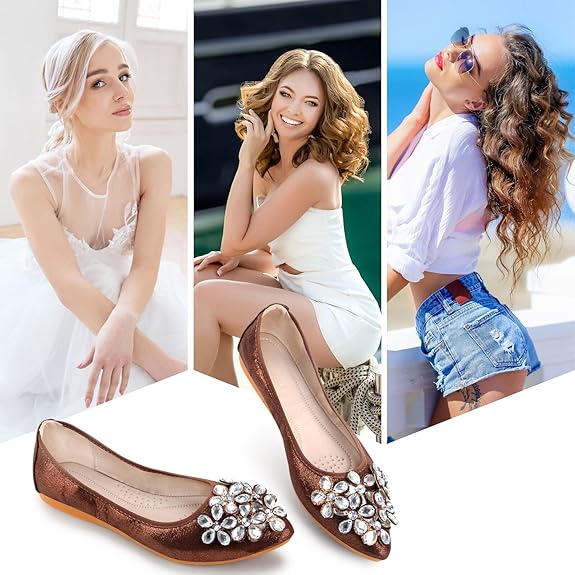 Chinbee - Glamouröse Strass-Ballerinas für Damen