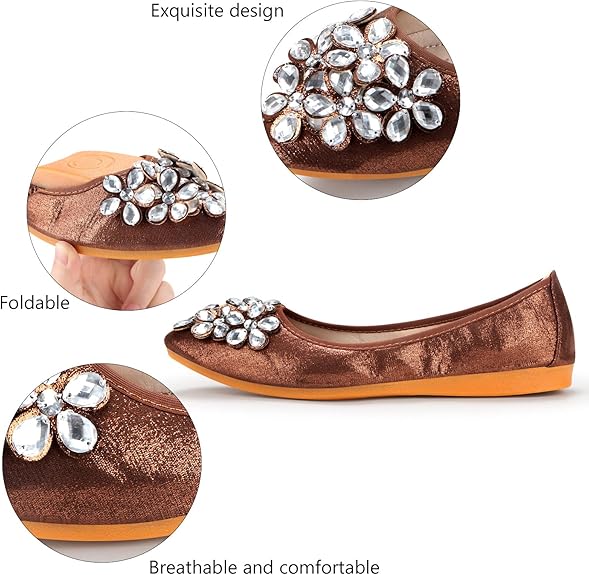 Chinbee - Glamouröse Strass-Ballerinas für Damen