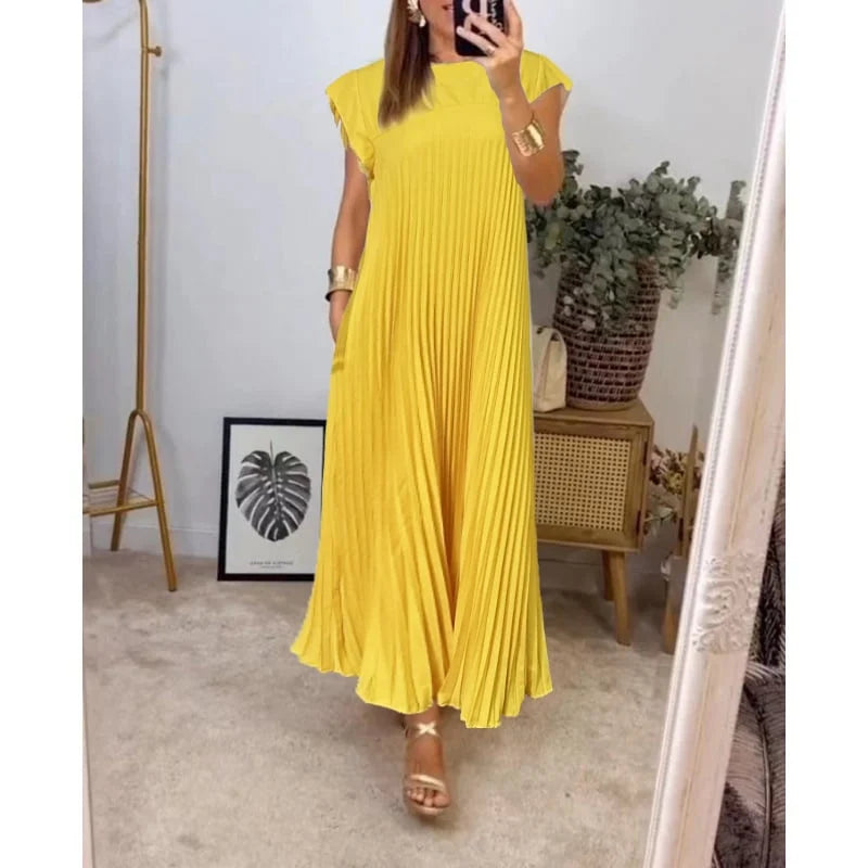 Seraphina™ | plissiertes Maxikleid