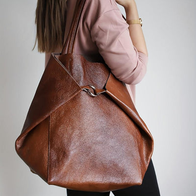 Shopper-Tasche mit Kosmetiktasche | Kunstleder | Minimalistisches Design