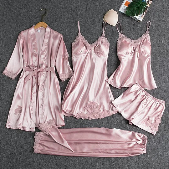Larissa™ Exklusives Satin Nachtwäsche-Set