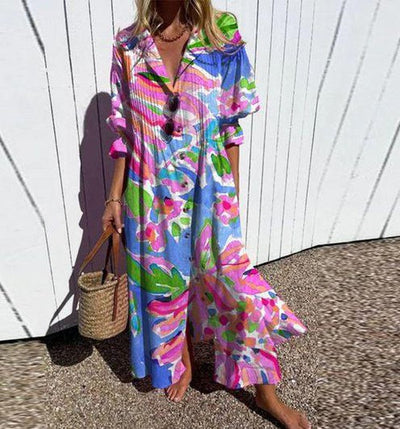 Sloane - Langes Kleid Mit Blumendruck