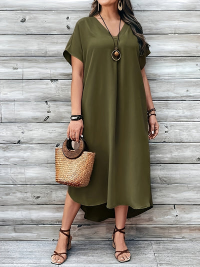 Sofia | Plus Size V-Ausschnitt-Kleid