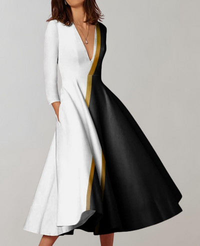 Aisha - Fließendes Saum-Maxikleid für Damen in der Freizeit