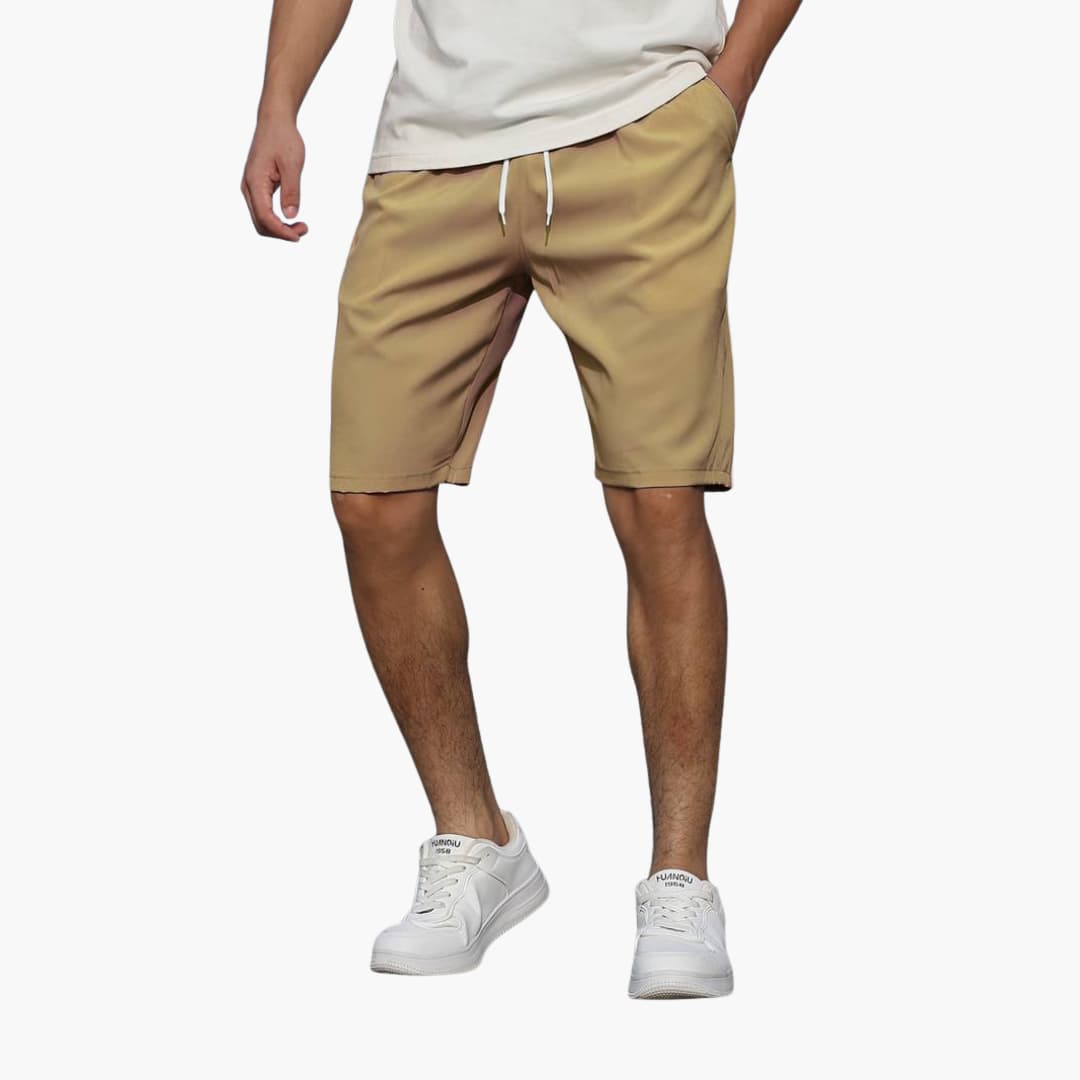Lässige, knielange Herren-Sommer-Shorts mit Kordelzug