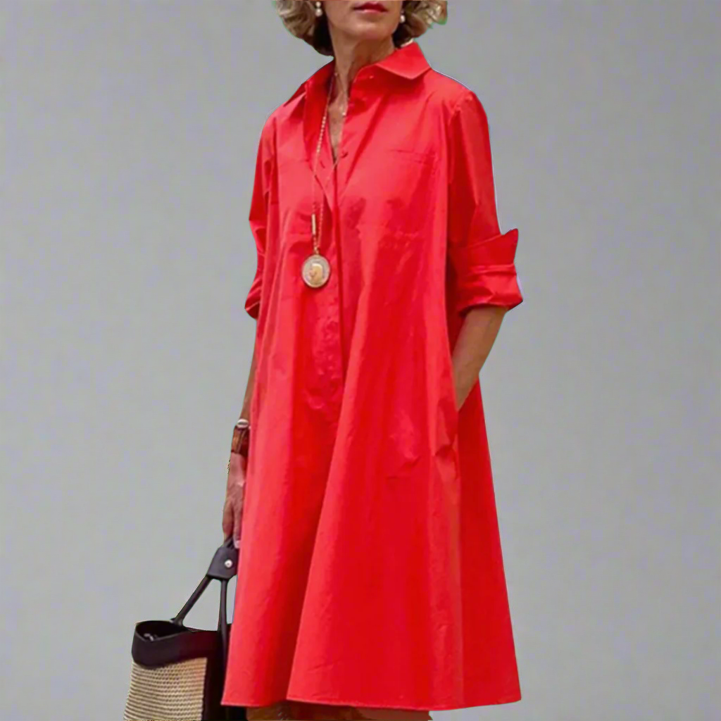 Meta | Handgefertigtes Premium-Midikleid mit Polka-Dots