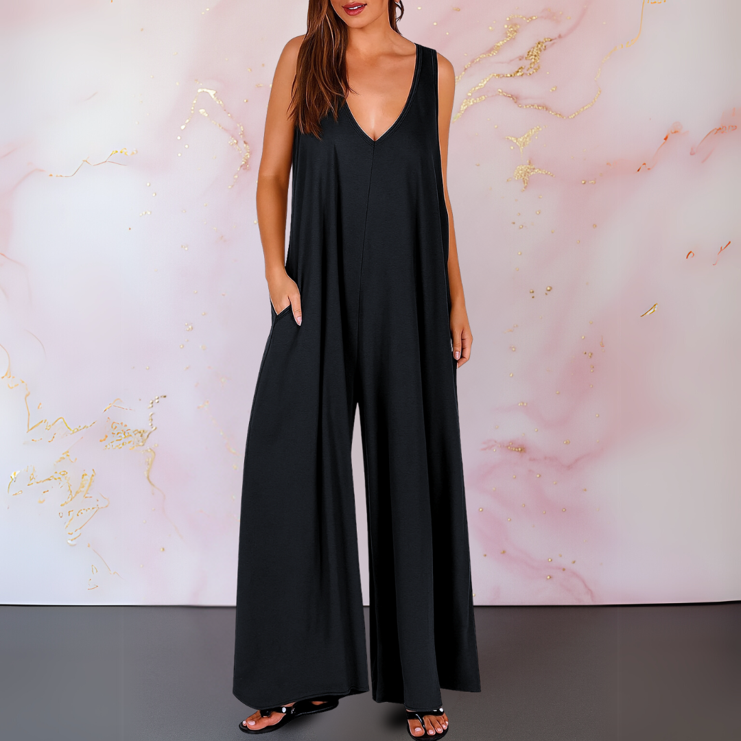 Fashionmoment™: Trendiger  Jumpsuit mit weitem Bein
